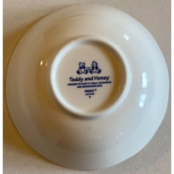 Vintage Teddy and Honey Plate and Bowl Set Made In Japan By Nikko - Picture 3 of 7